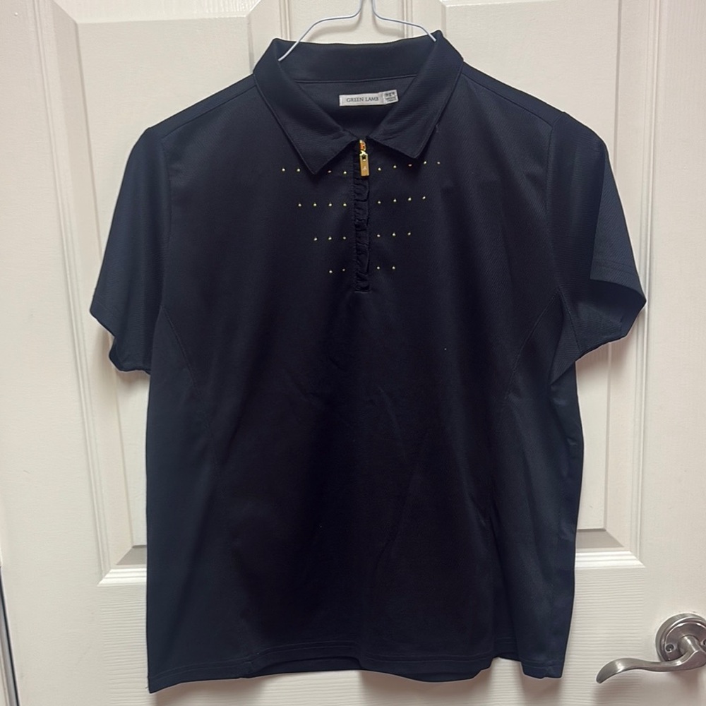 Green Lamb Black Polo Shirt Classic Design